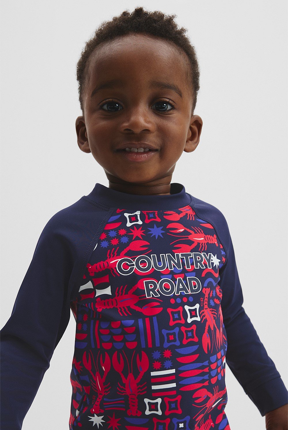 Lobster Geometric Rash Vest