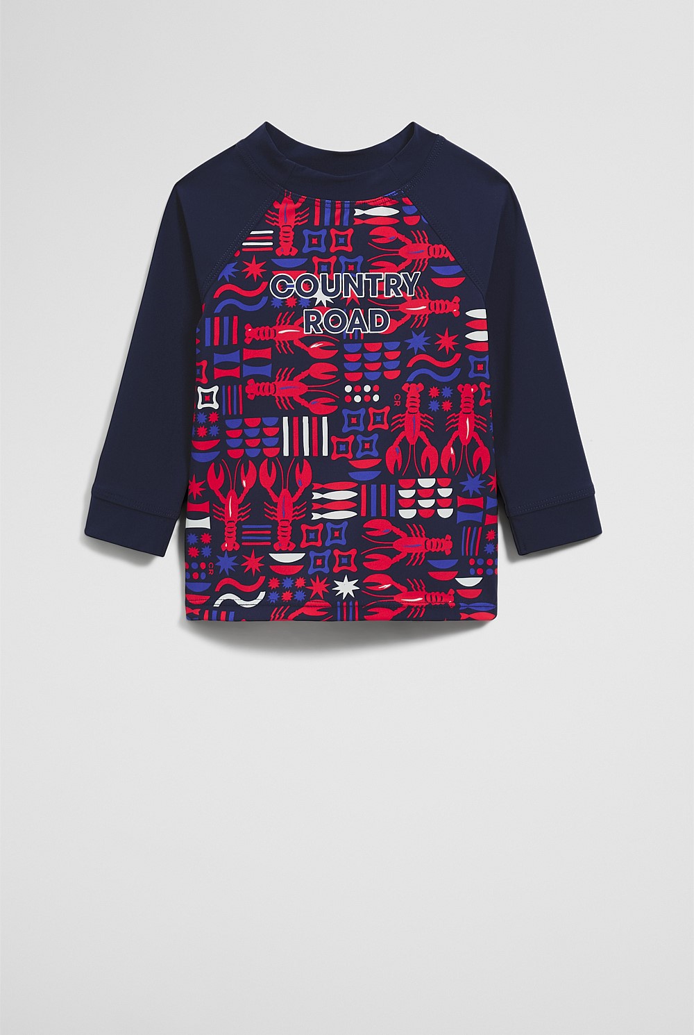 Lobster Geometric Rash Vest