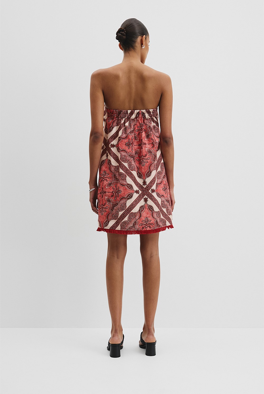 Organically Grown Linen Frayed Mini Dress