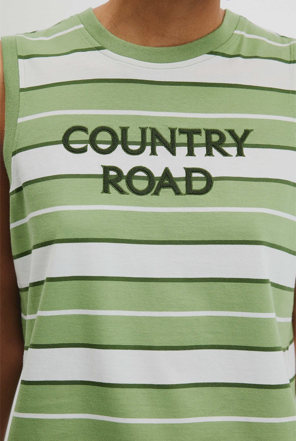 Australian Cotton Stripe CR Tank