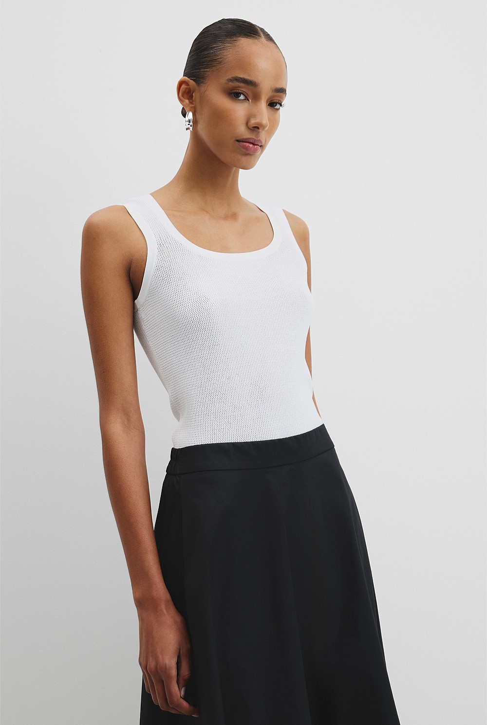 Waffle Crew Knit Tank