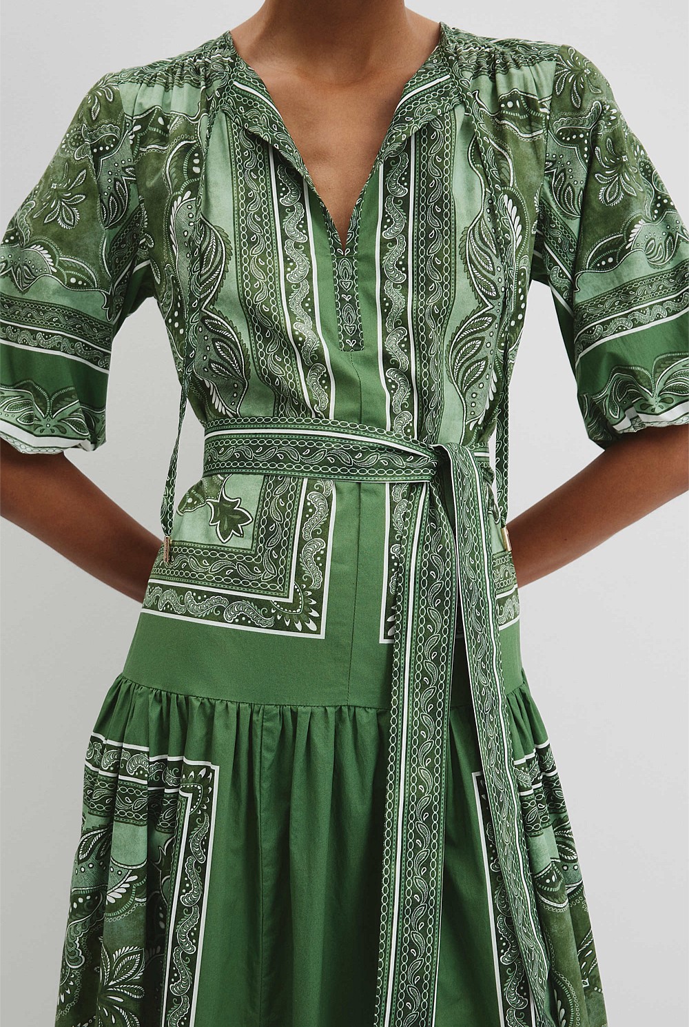 Scarf Print Maxi Dress