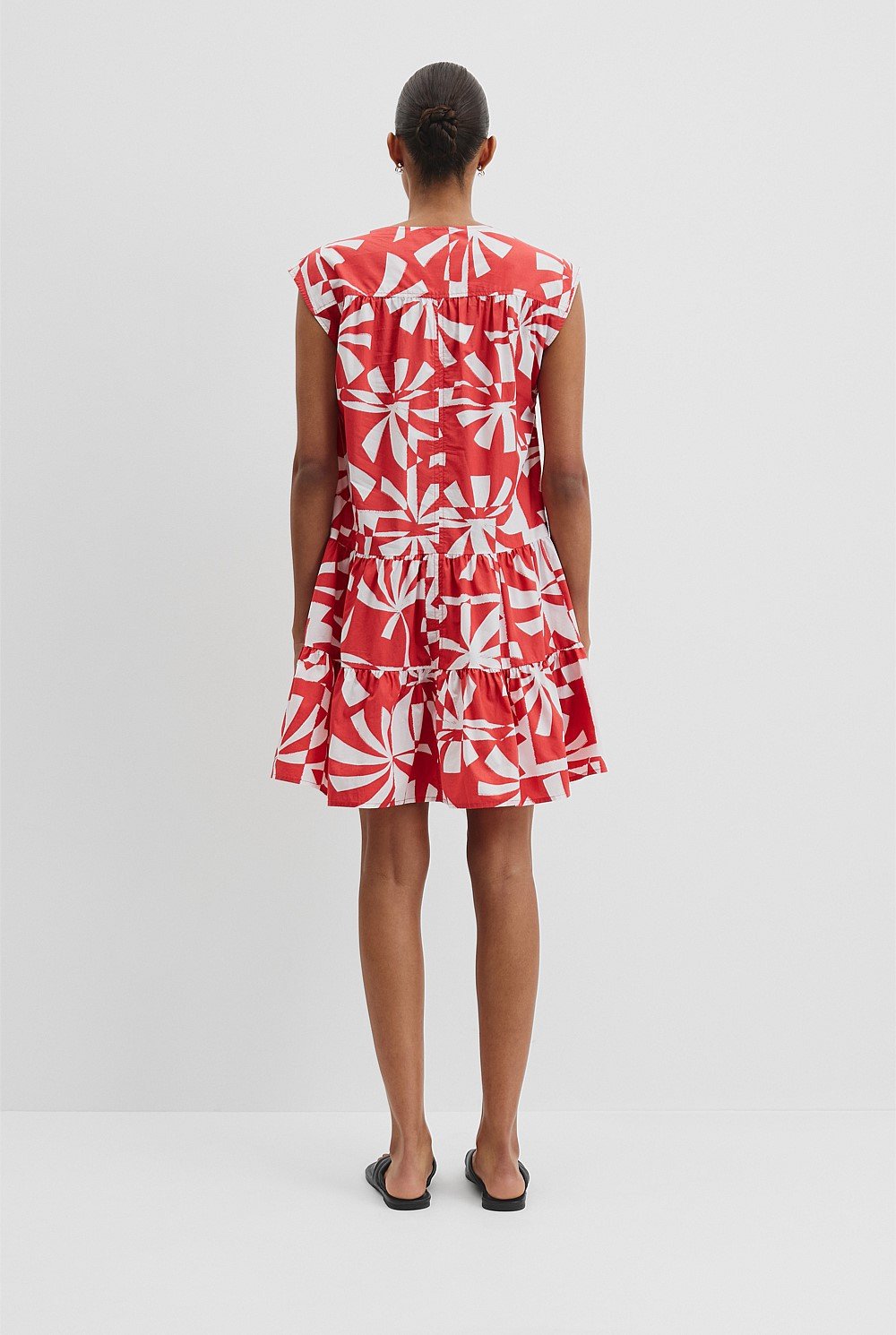 Print Tier Mini Dress