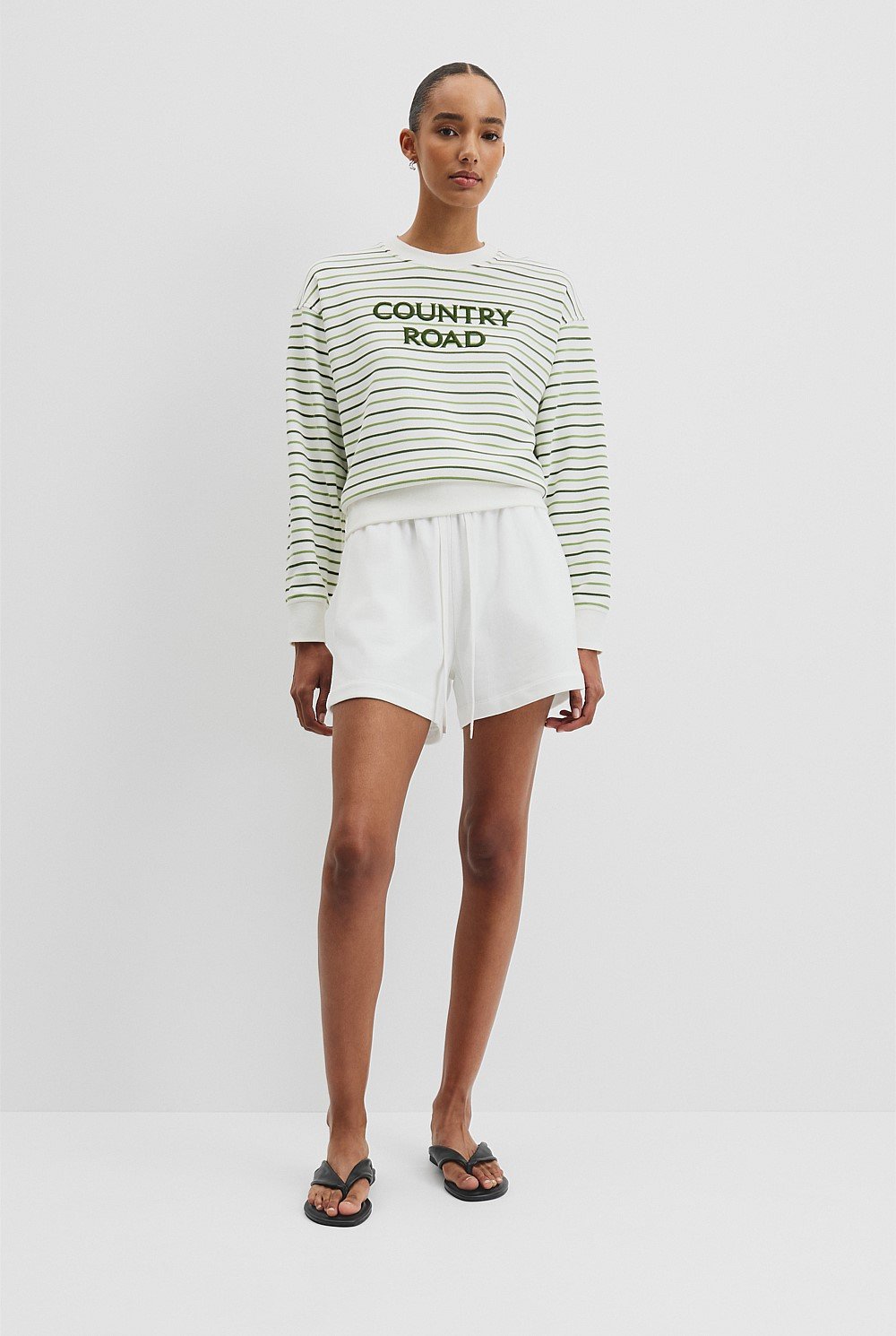 Australian Cotton Stripe CR Sweat