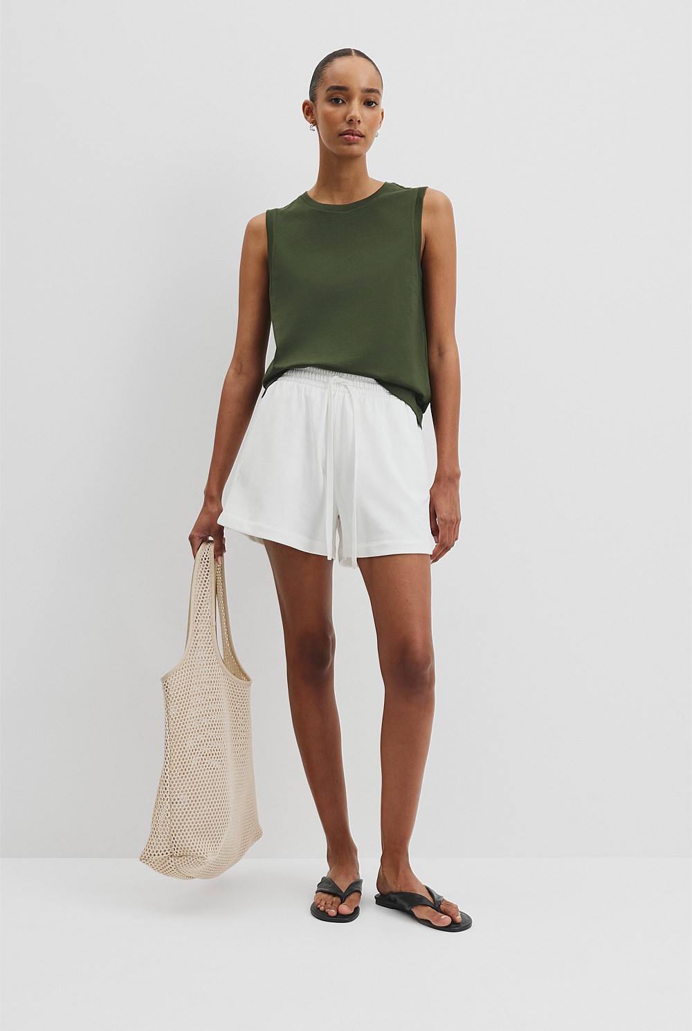 Australian Cotton Relaxed Crew Tank