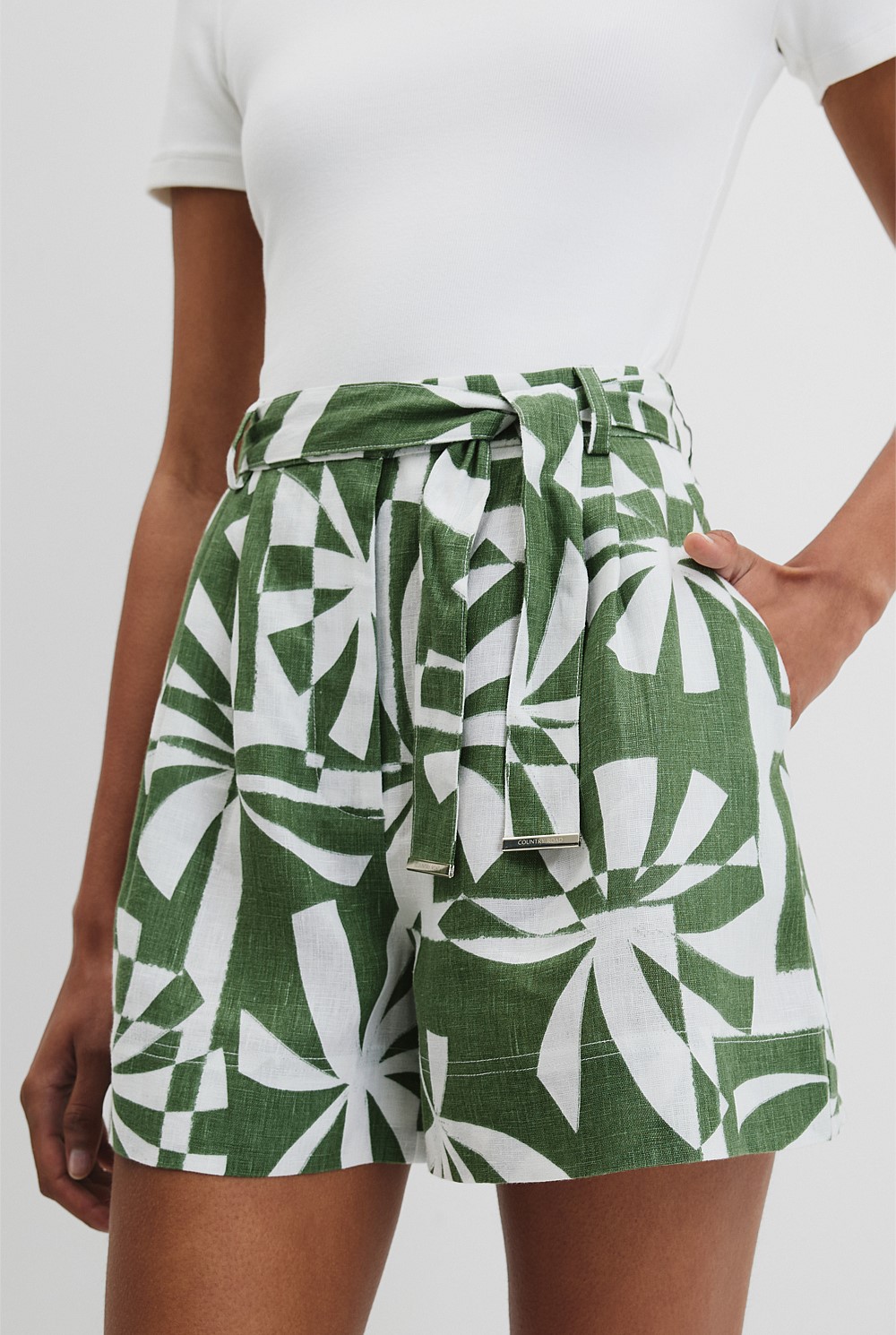 Organically Grown Linen Print Short