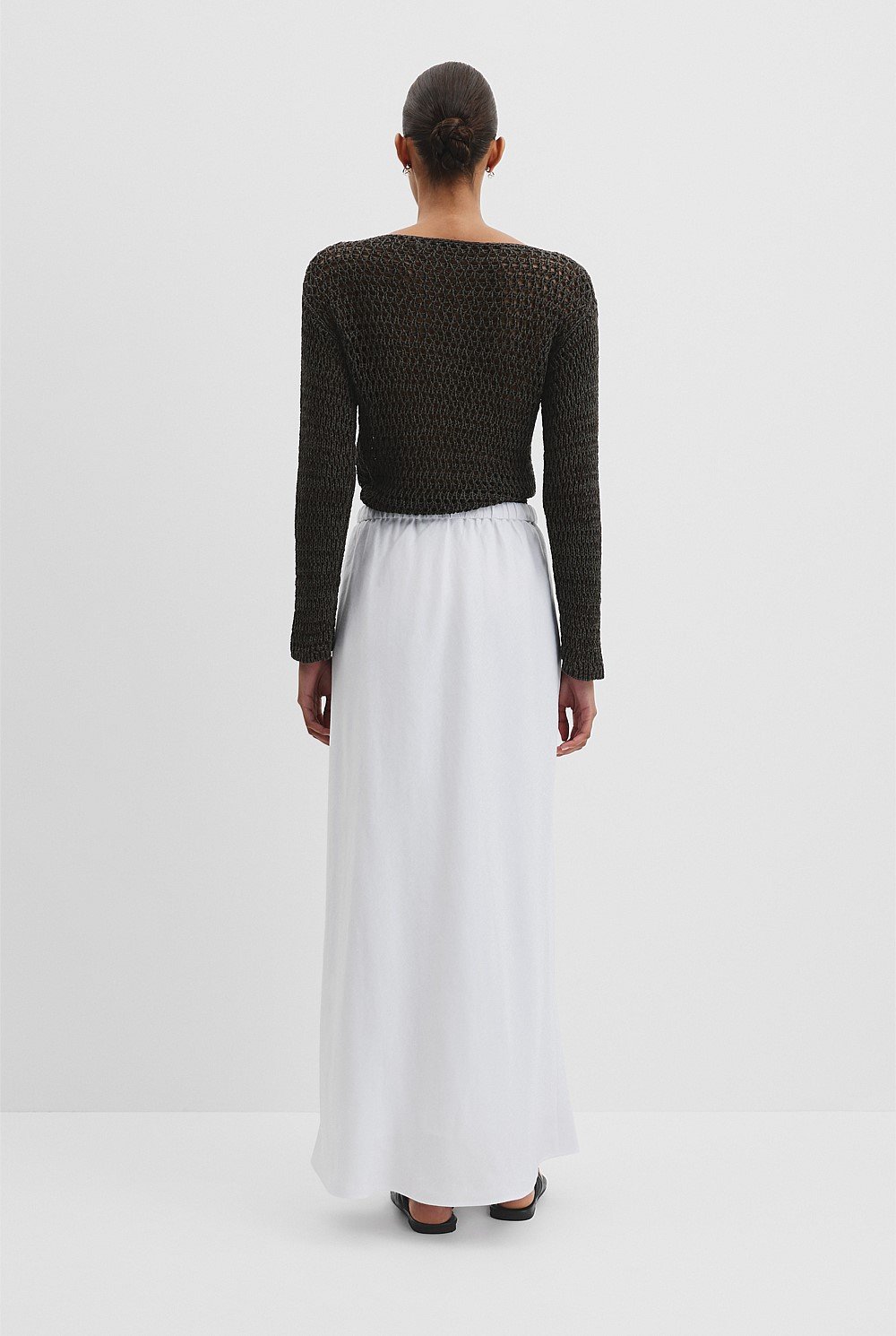 Organically Grown Linen Column Skirt