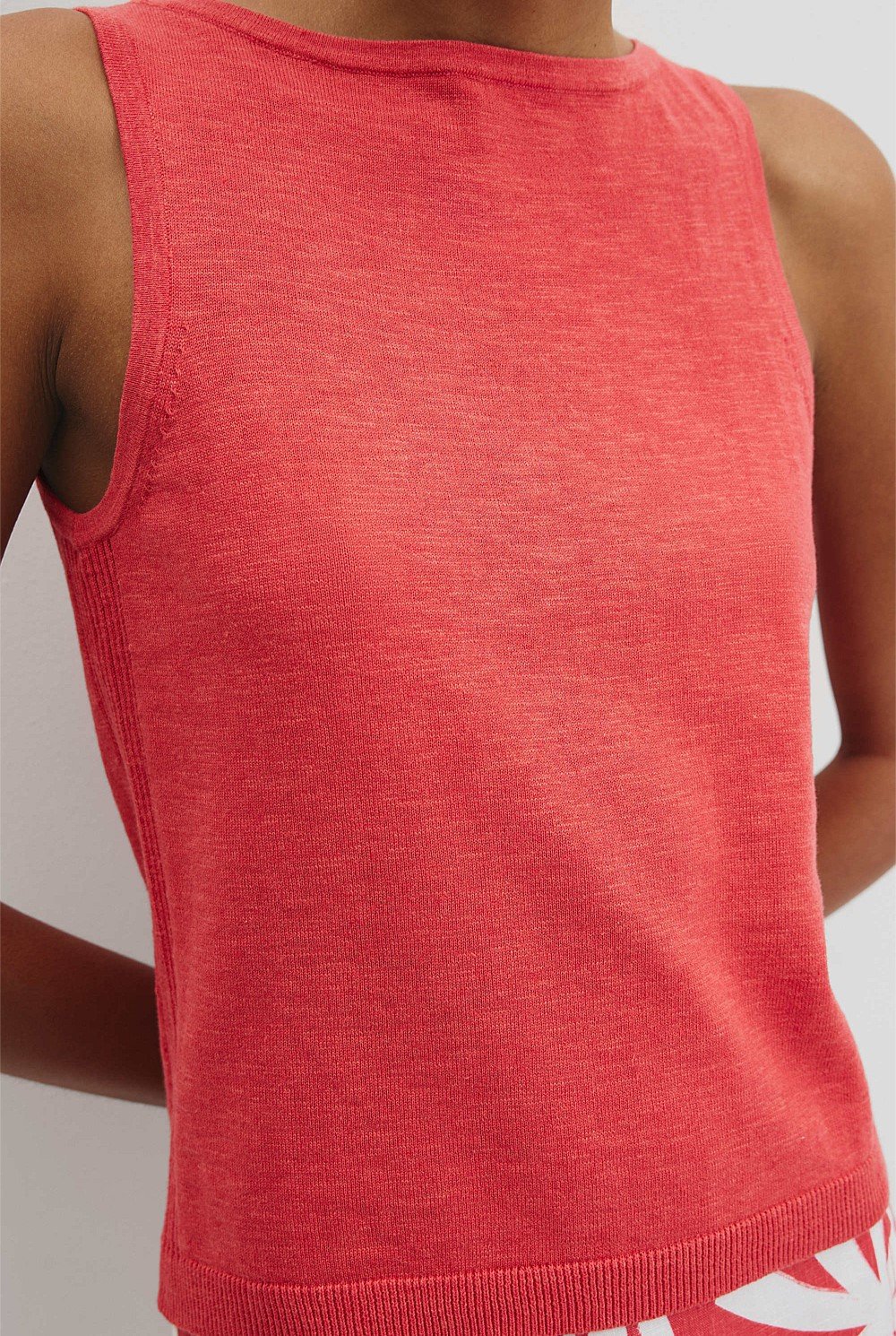 Organically Grown Cotton Linen Tank