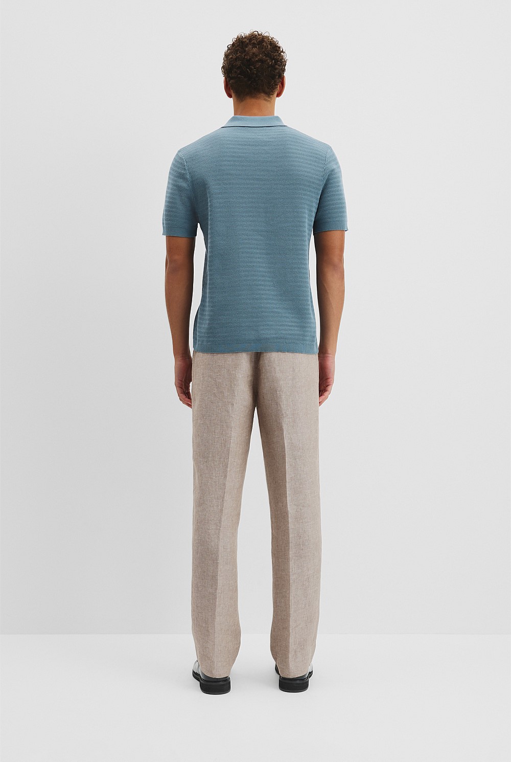 Organic Cotton Wave Knit Polo