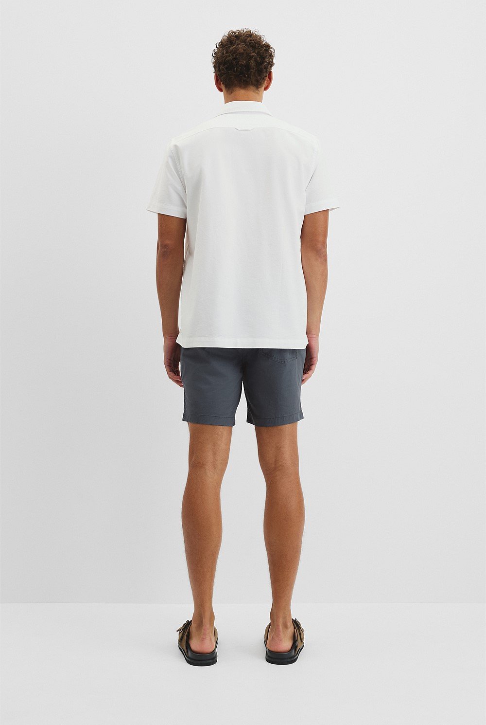 Short Sleeve Relaxed Good Earth Cotton Oxford Shirt