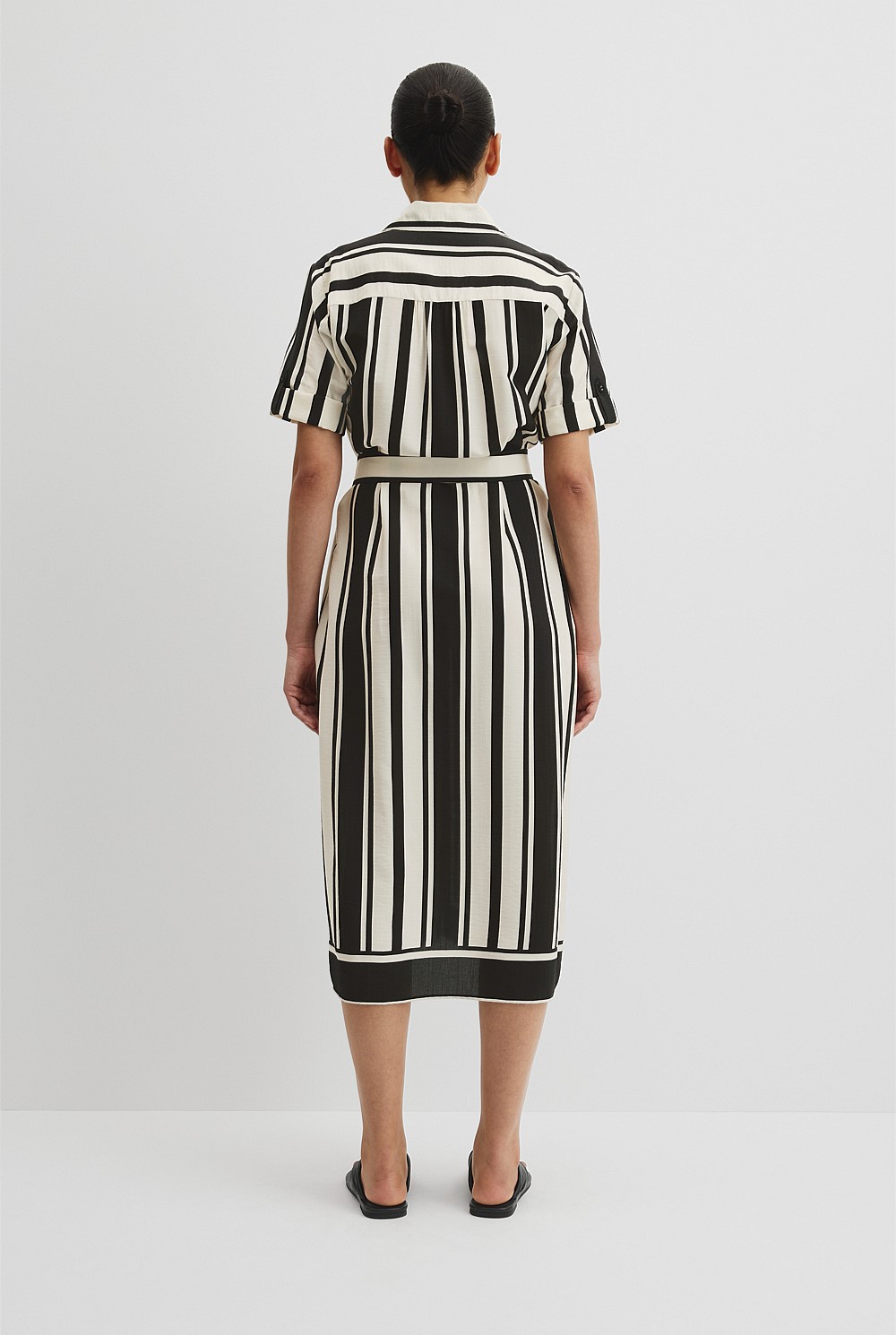 Stripe Midi Shirt Dress