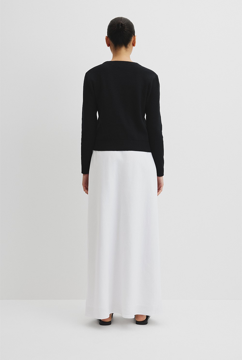 Organically Grown Cotton Linen Blend Knit Cardigan