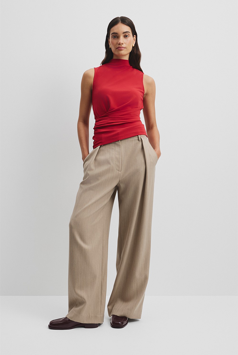 Crepe Drape Top