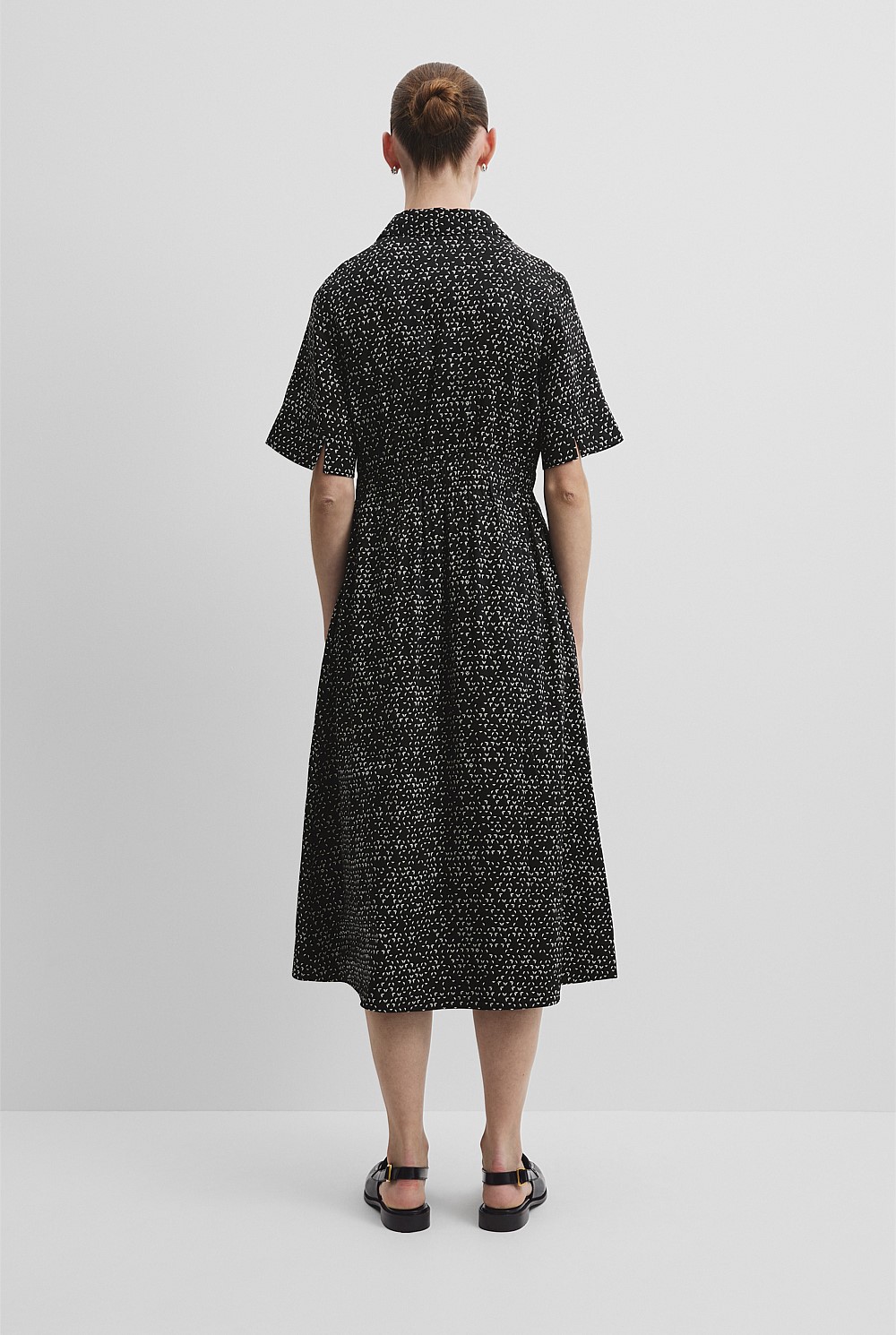 Geometric Print Shirt Dress