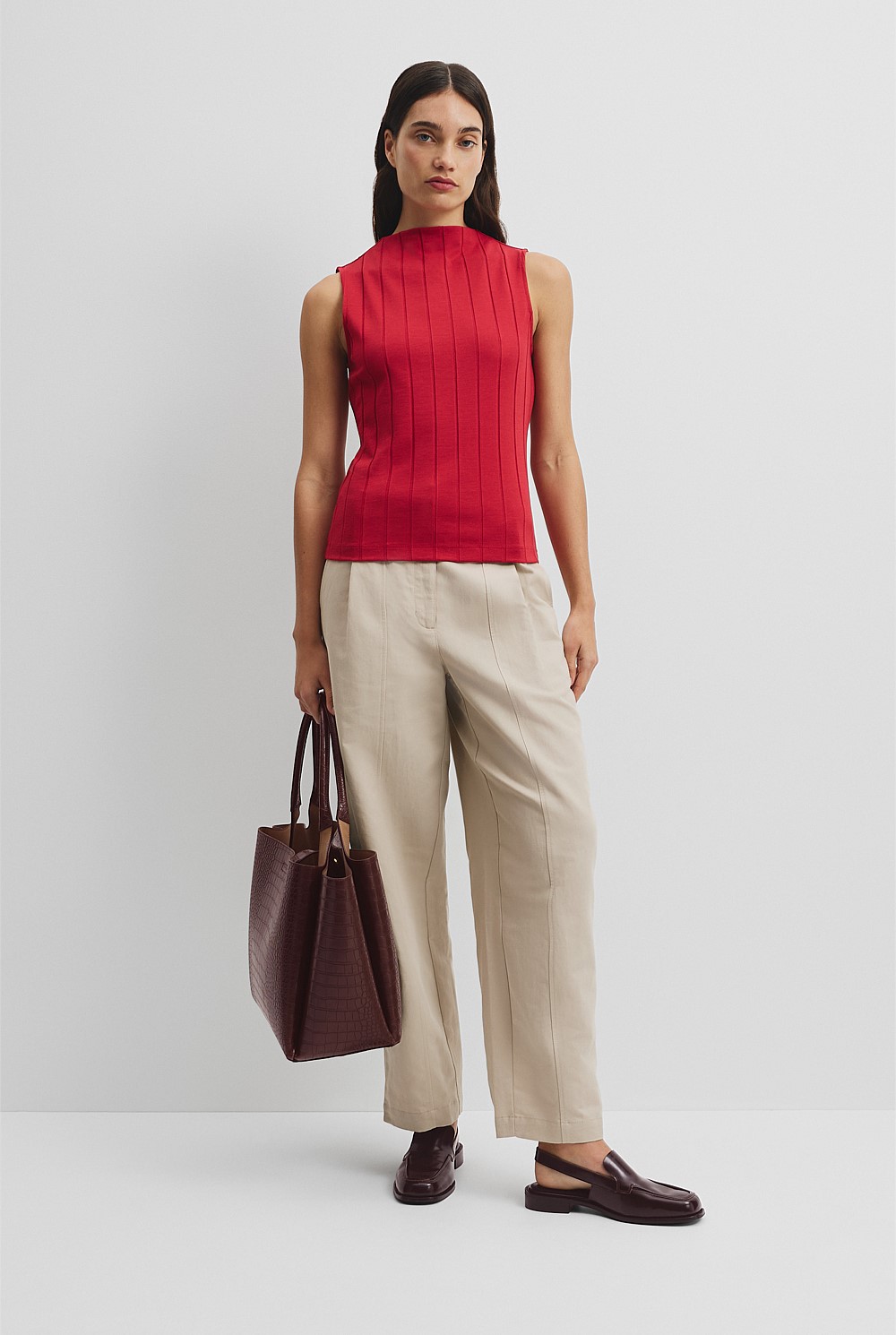 Mock Neck Rib Tank