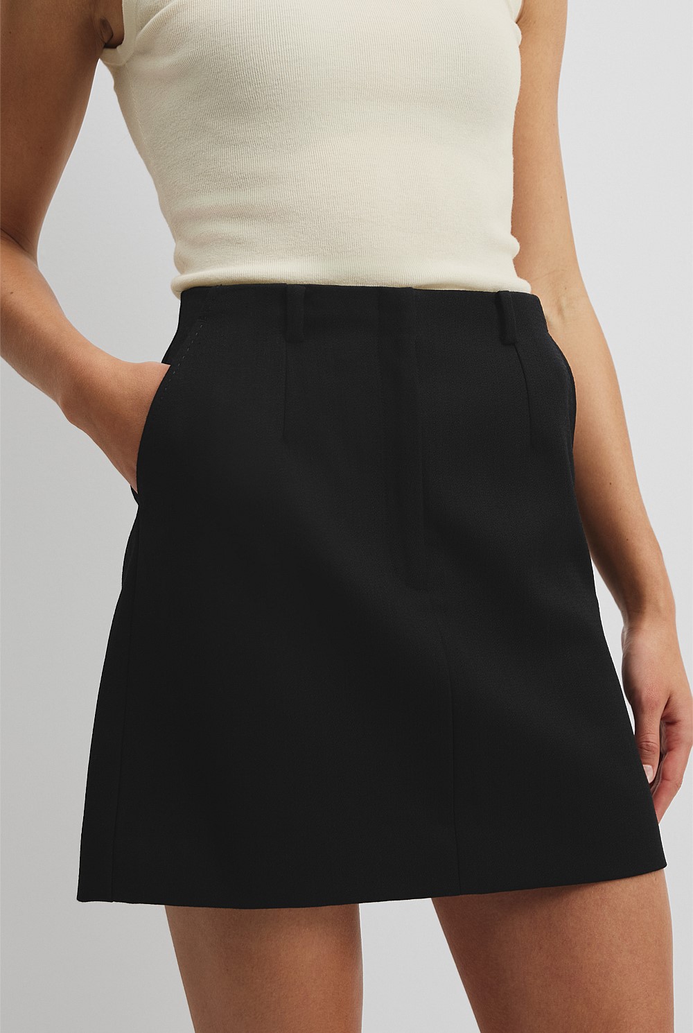 Wool Mini Skirt