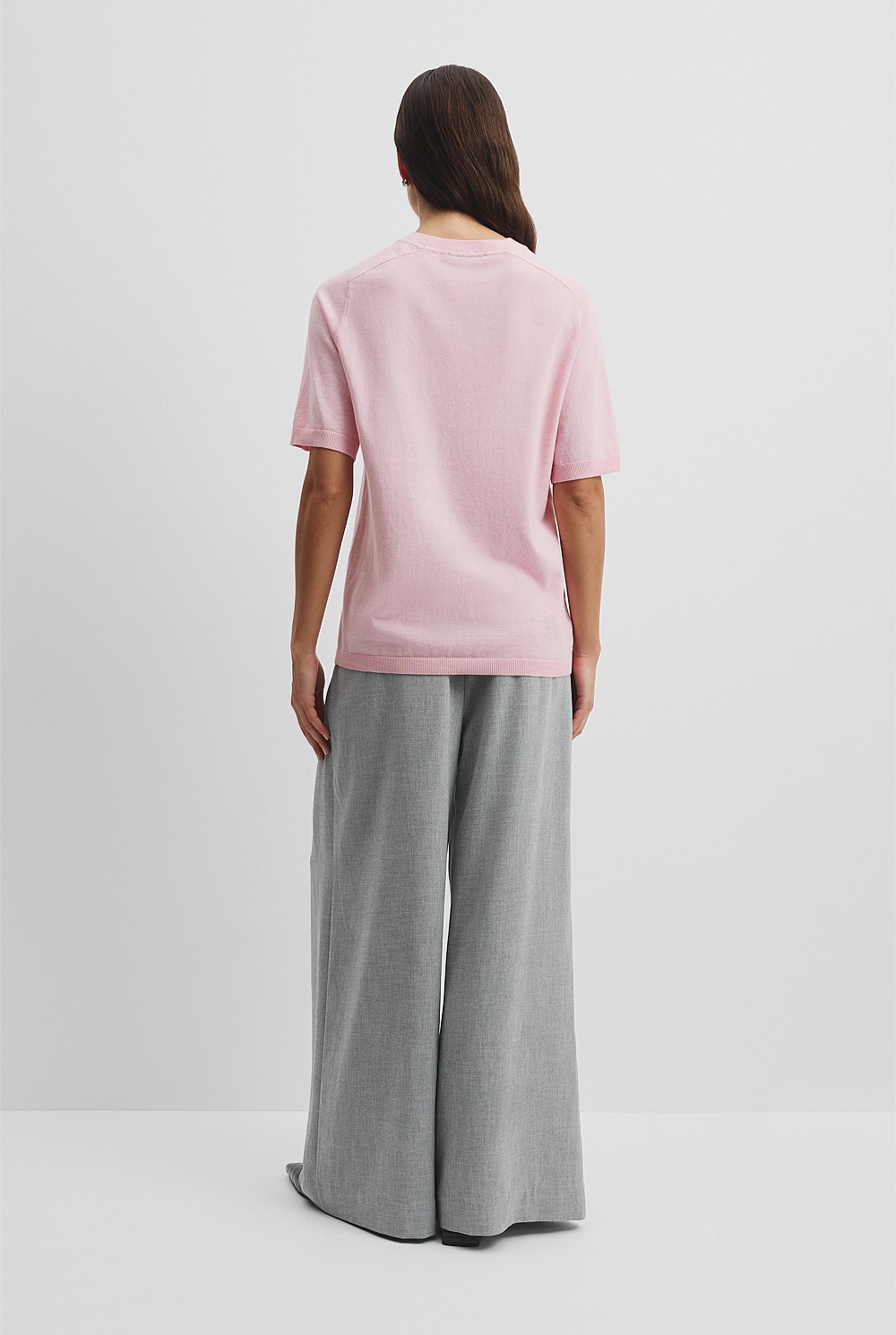 Organically Grown Cotton Blend Cashmere Blend T-Shirt