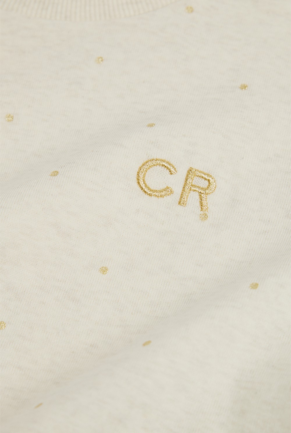 Organically Grown Cotton Long Sleeve Curved Logo T-Shirt