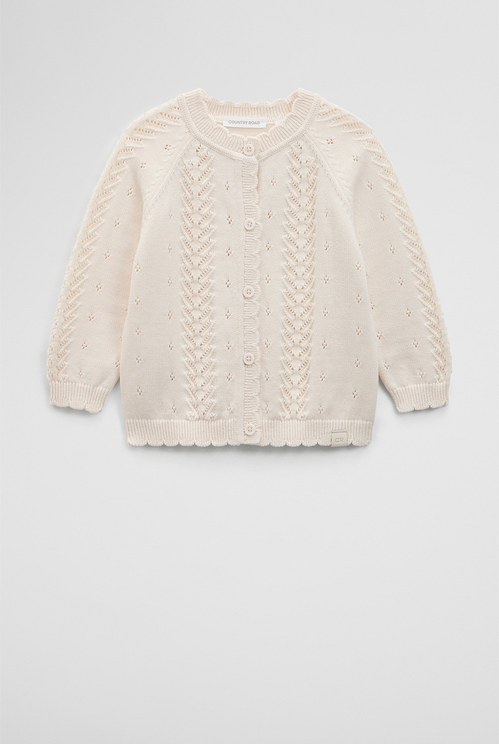 Organically Grown Cotton Cord Knit Cardigan