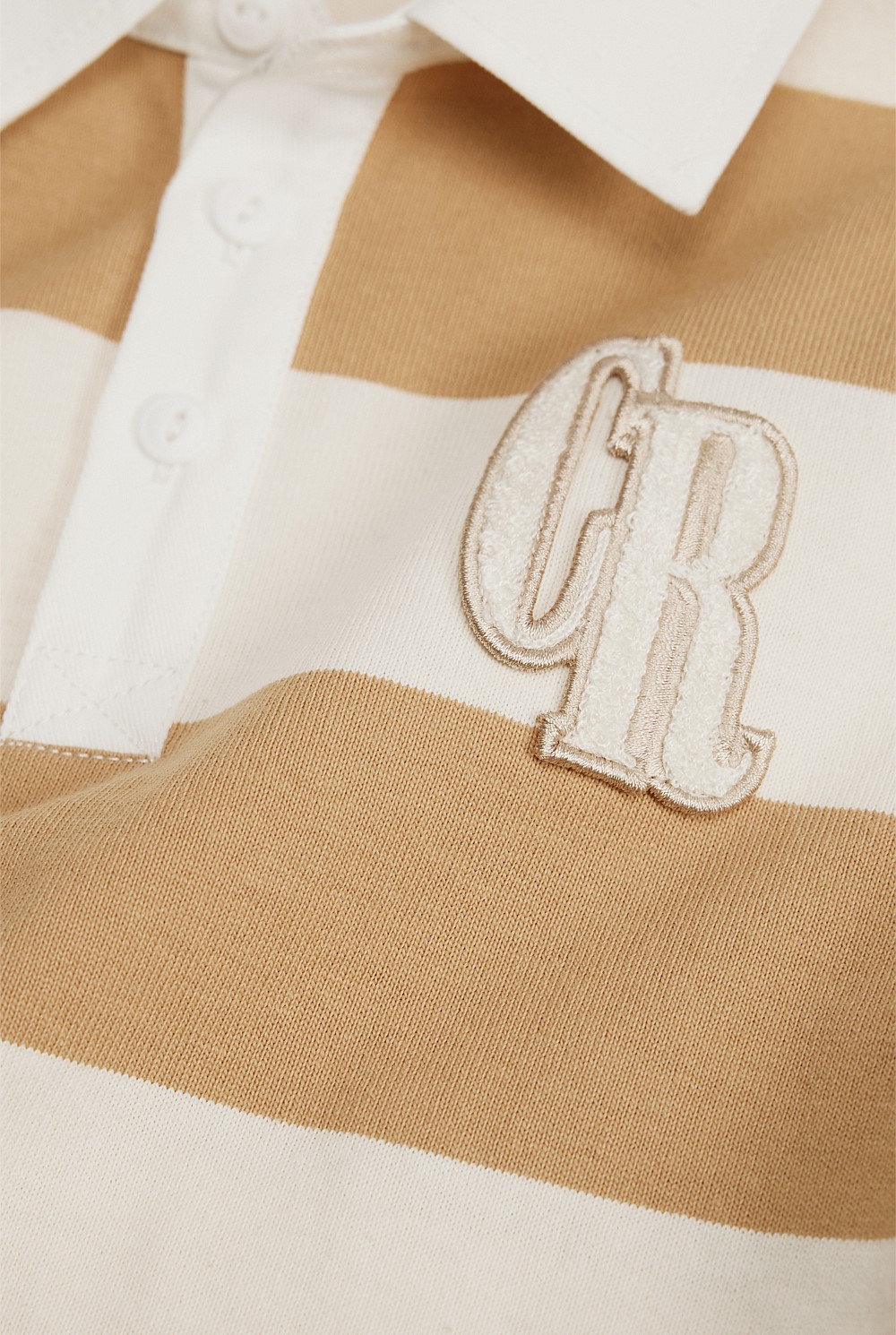 Organically Grown Cotton Block Stripe Rugby