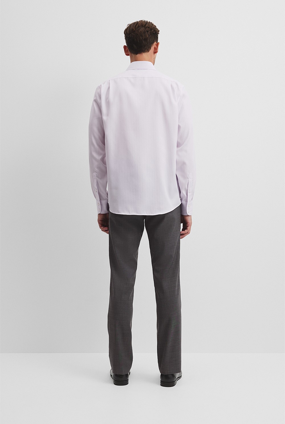 Regular Fit Pinstripe Travel Shirt