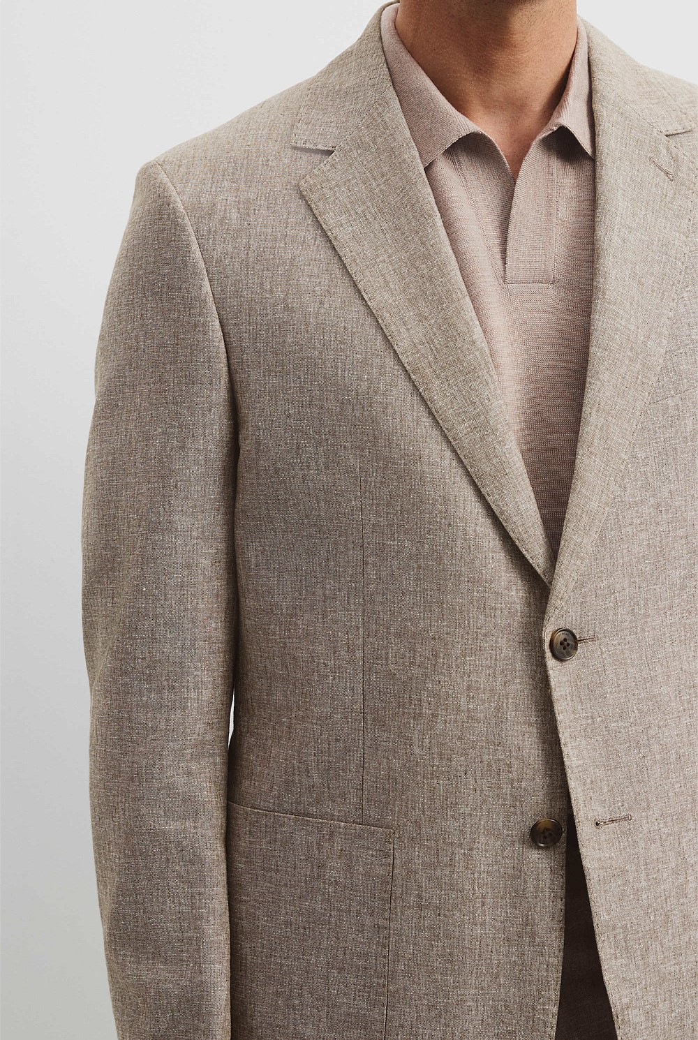 Regular Linen Cotton Textured Jacket