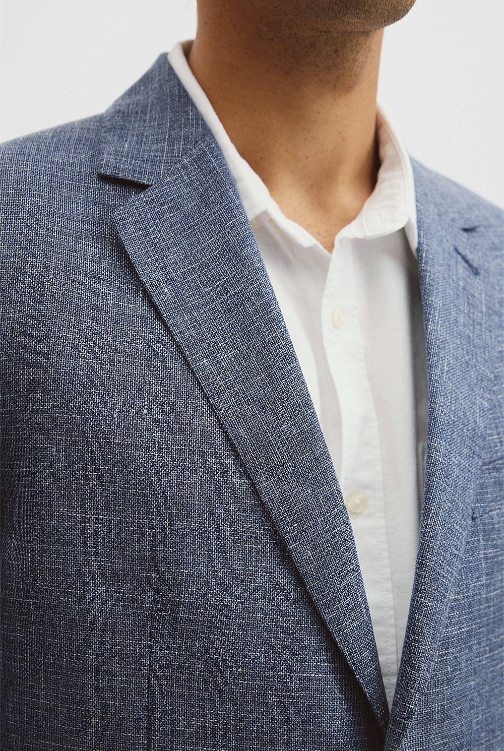 Regular Fit Wool Blend Houndstooth Jacket