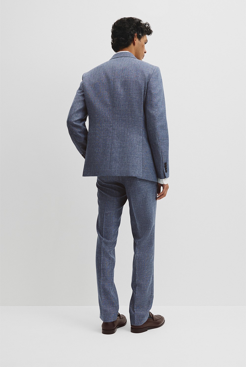 Regular Fit Wool Blend Houndstooth Jacket