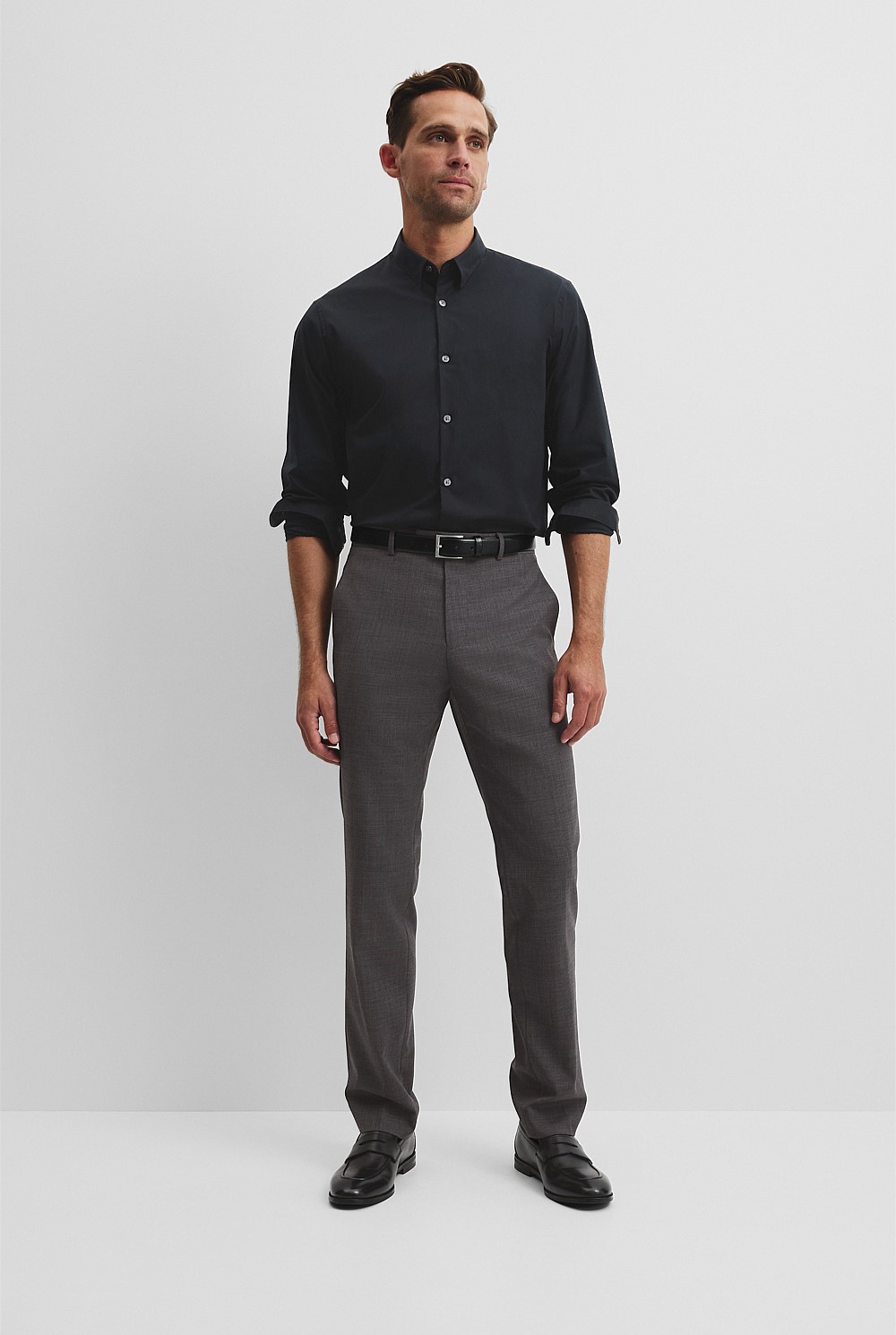 Slim Fit Stretch Cotton Shirt