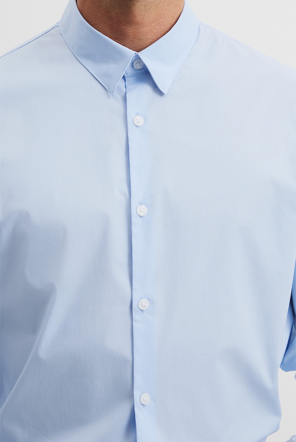 Slim Fit Stretch Cotton Shirt