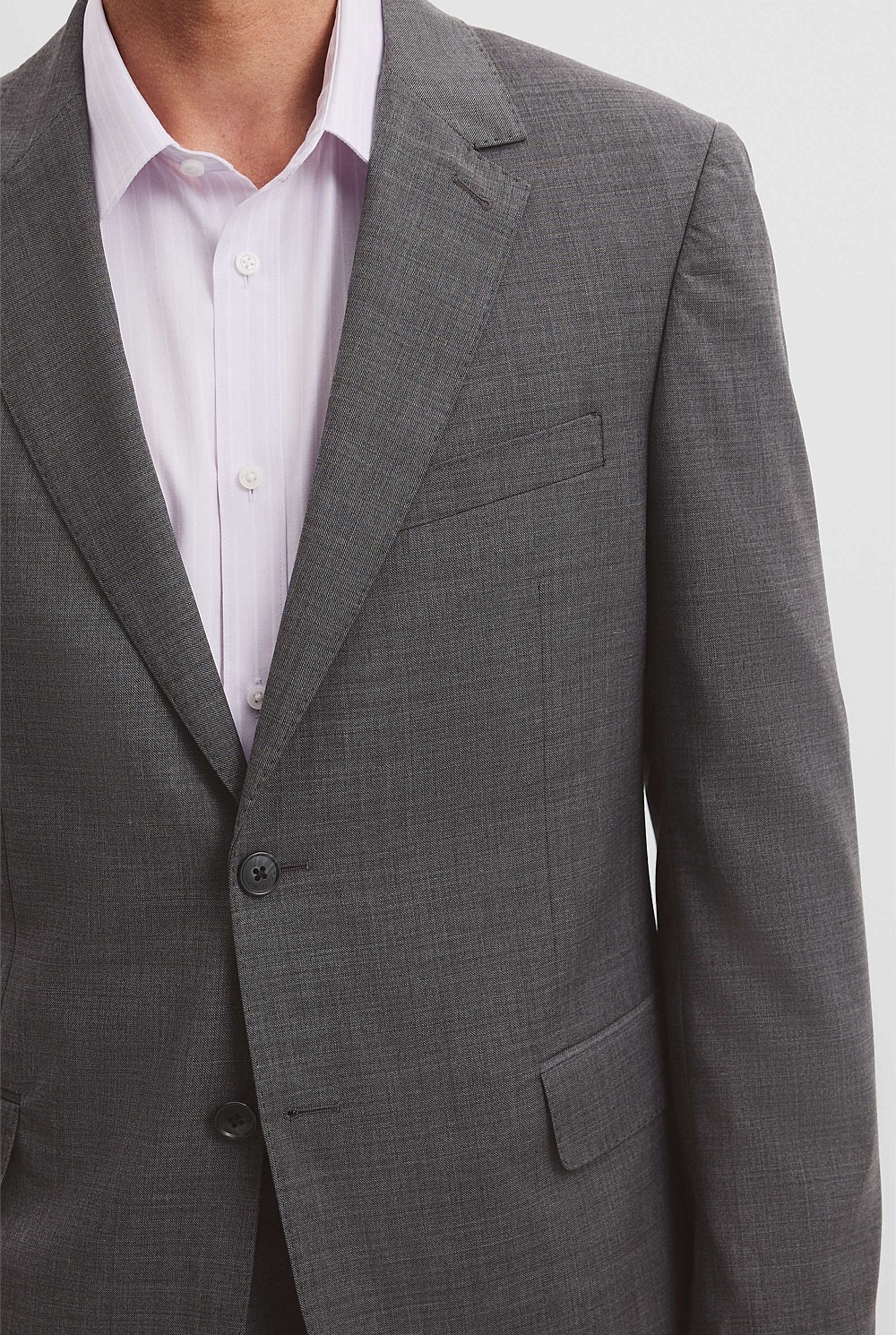 Single Breasted Wool Blend Jacket