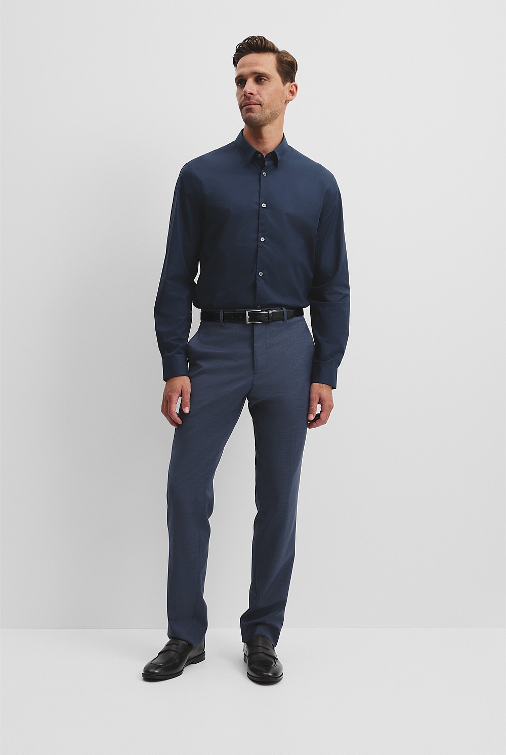 Slim Fit Stretch Cotton Shirt
