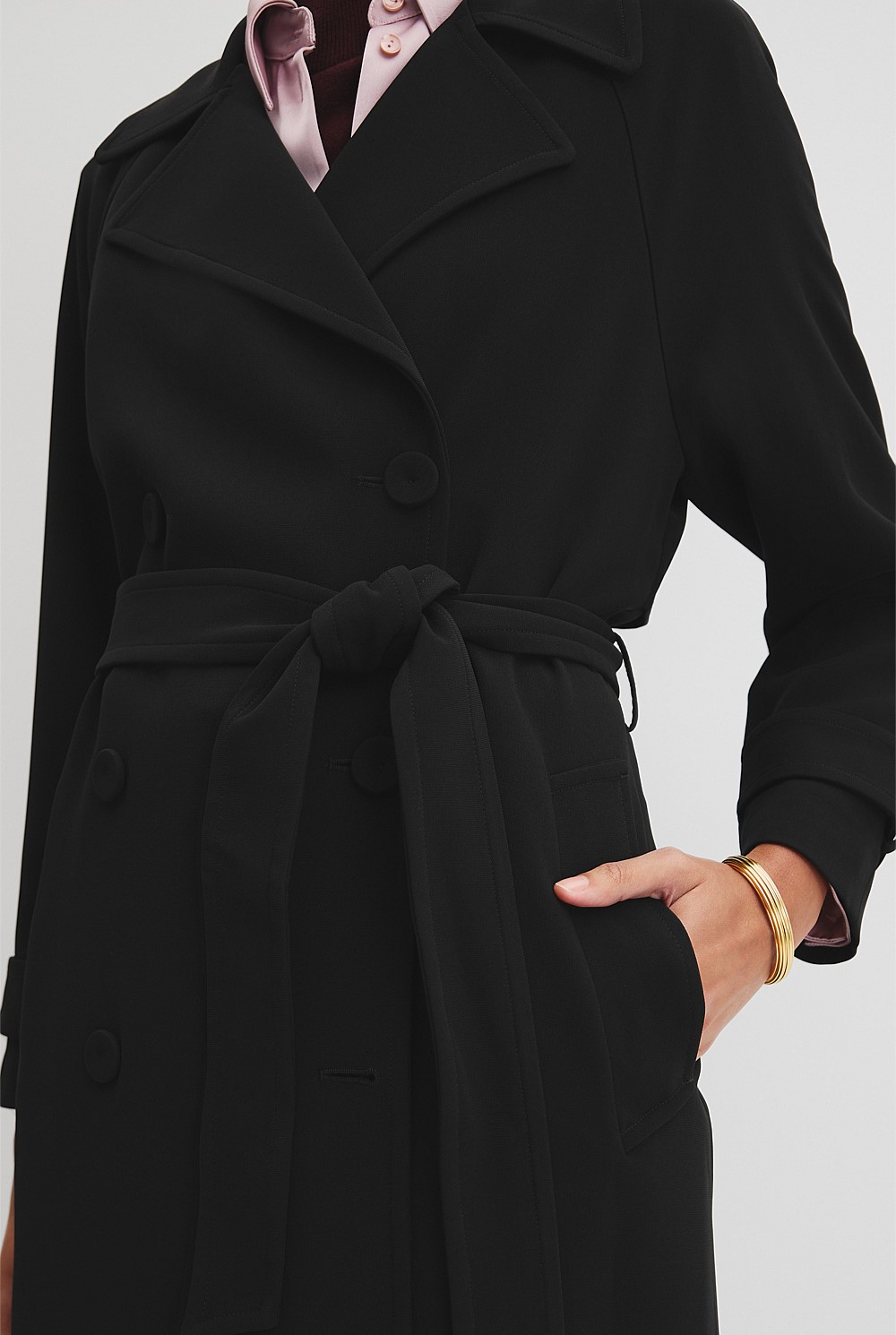 Soft Crepe Trench