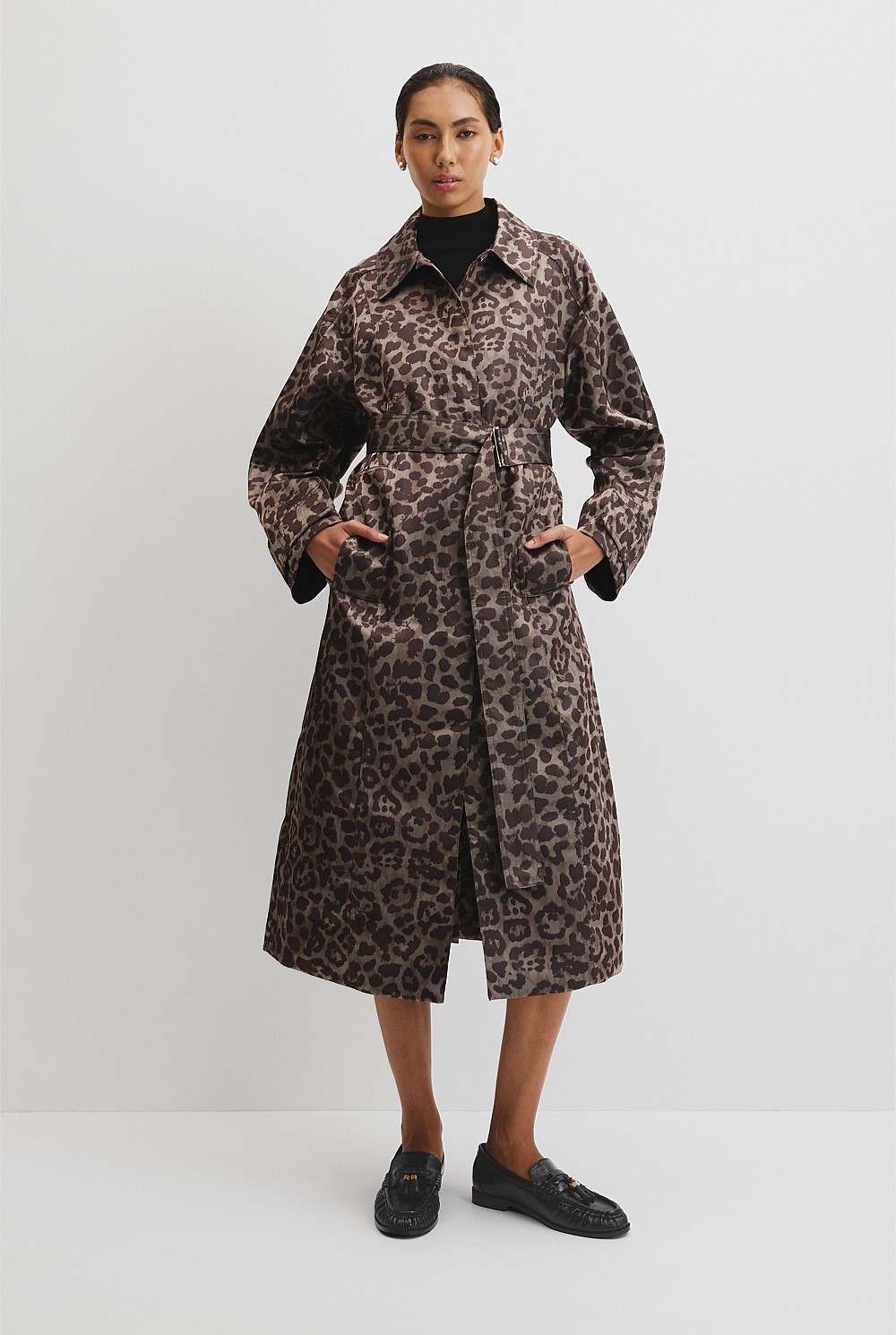 Leopard Jacquard Coat