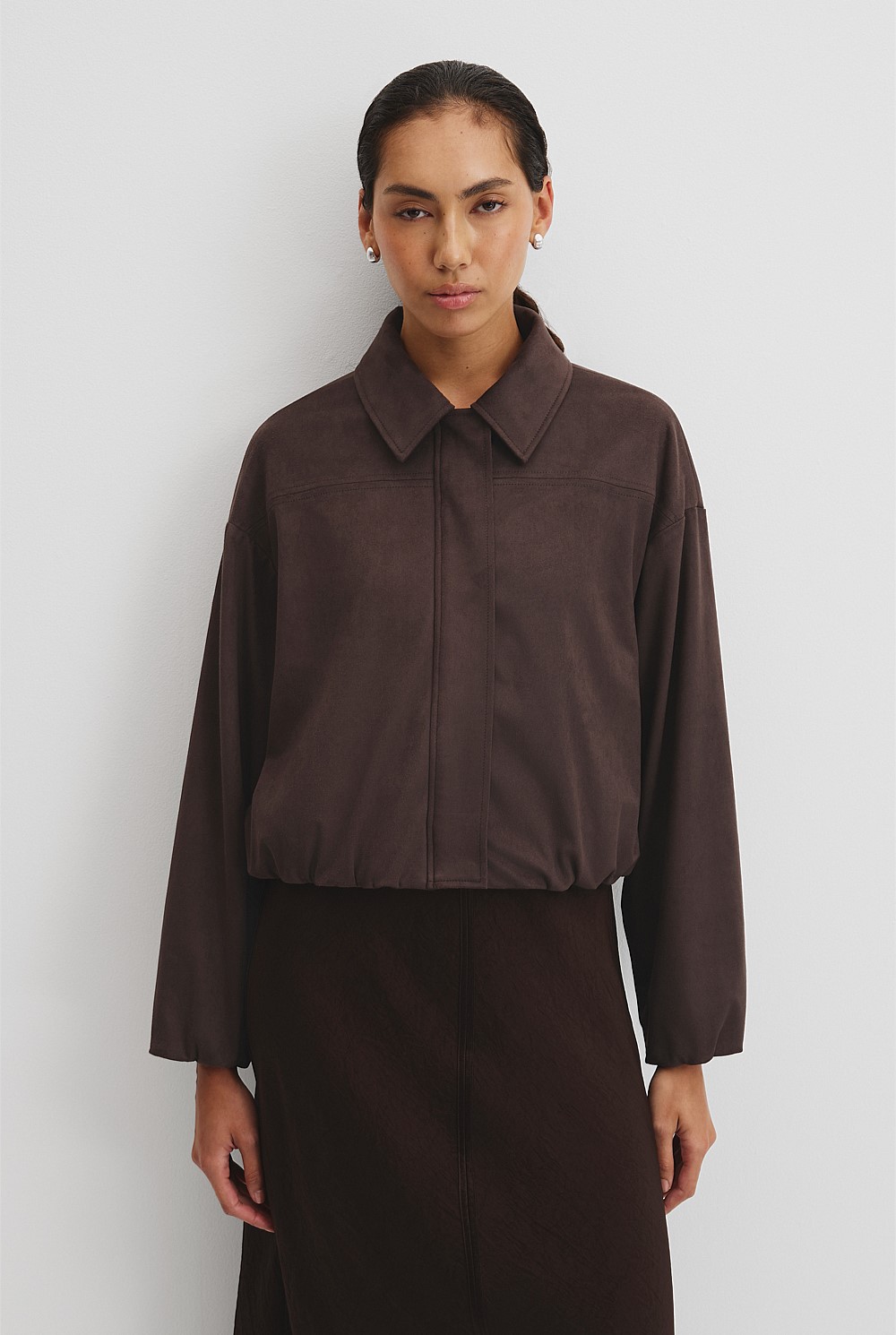 Faux Suede Jacket
