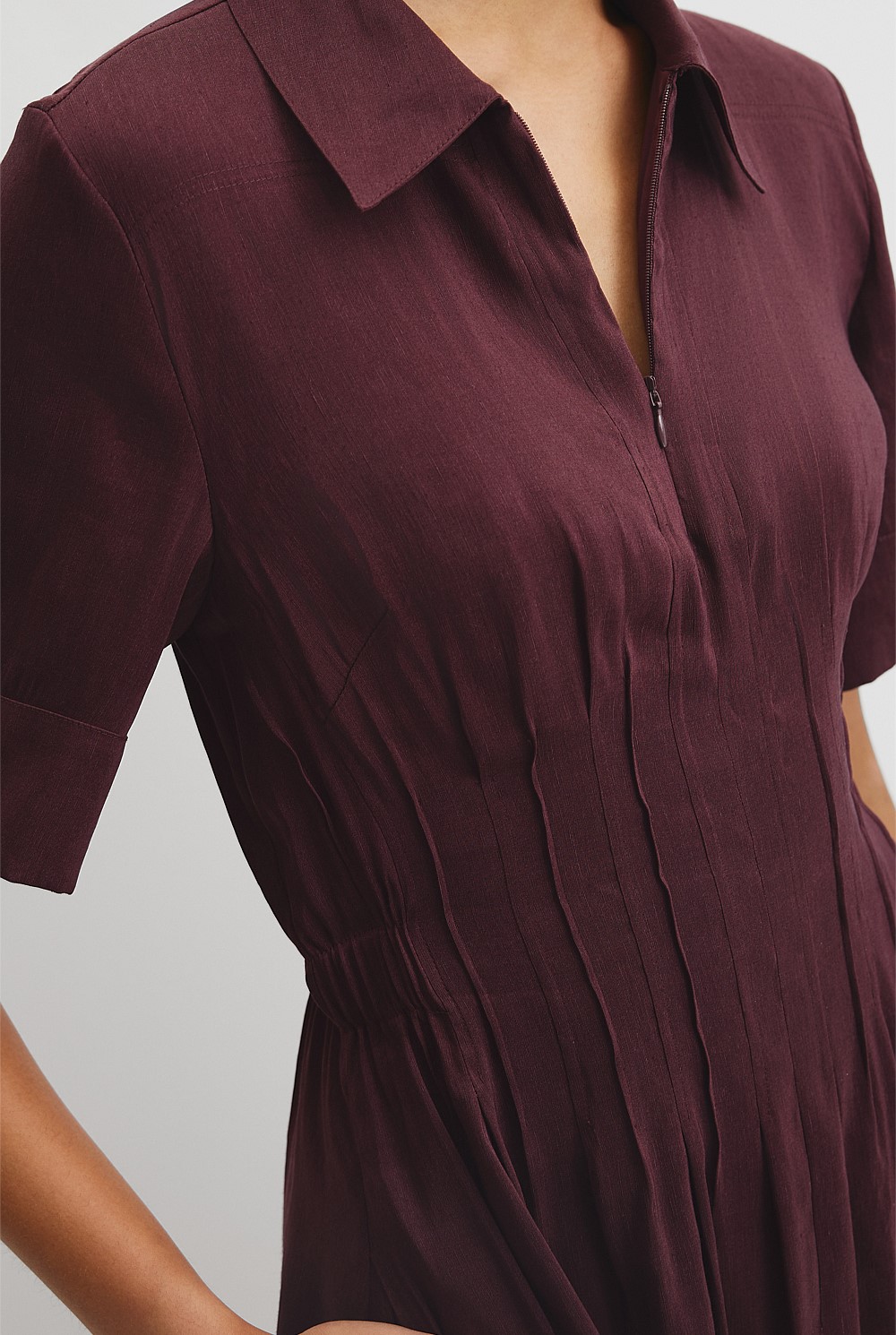 Tuck Detail Shirt Dress