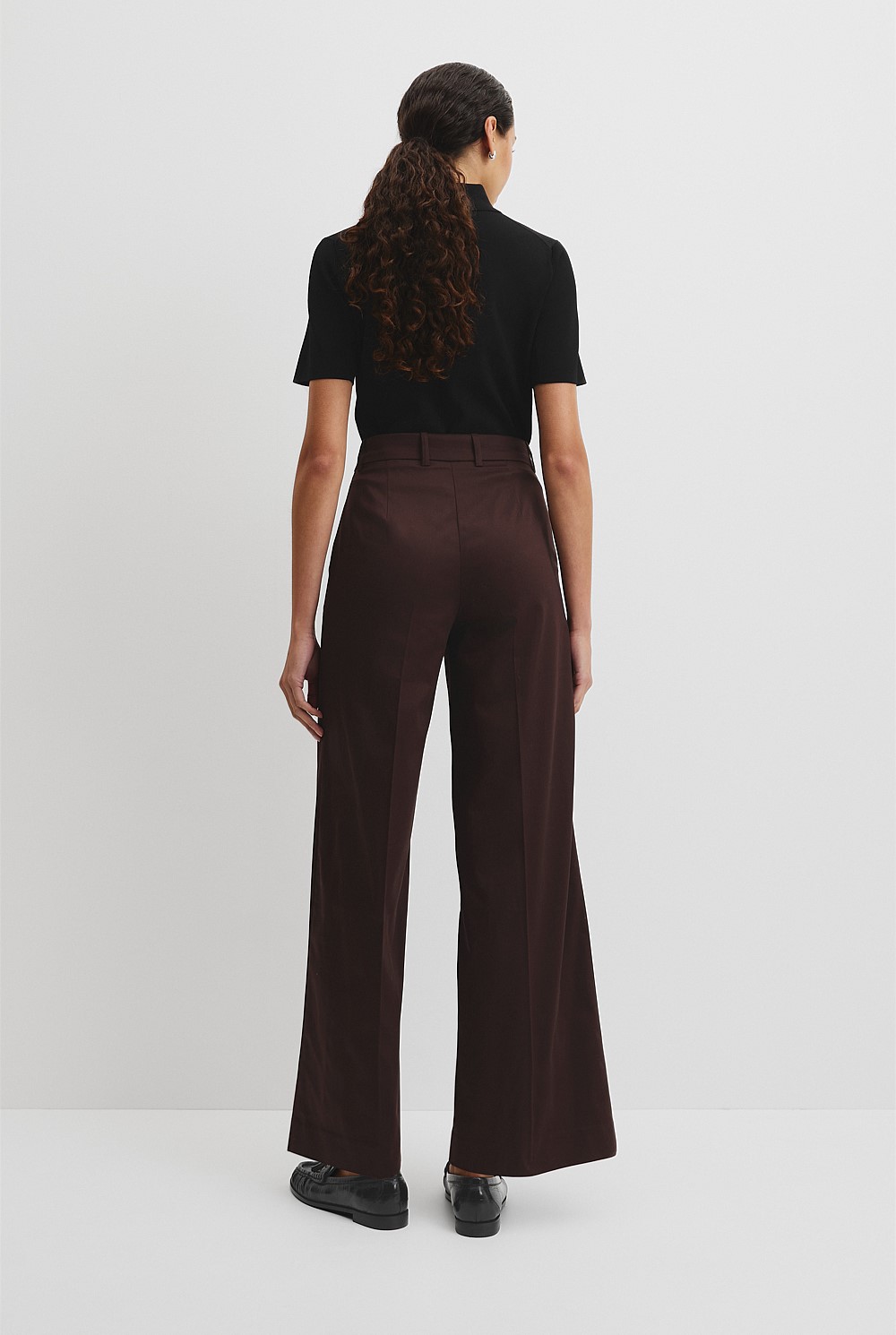 Cotton Sateen Wide Pant