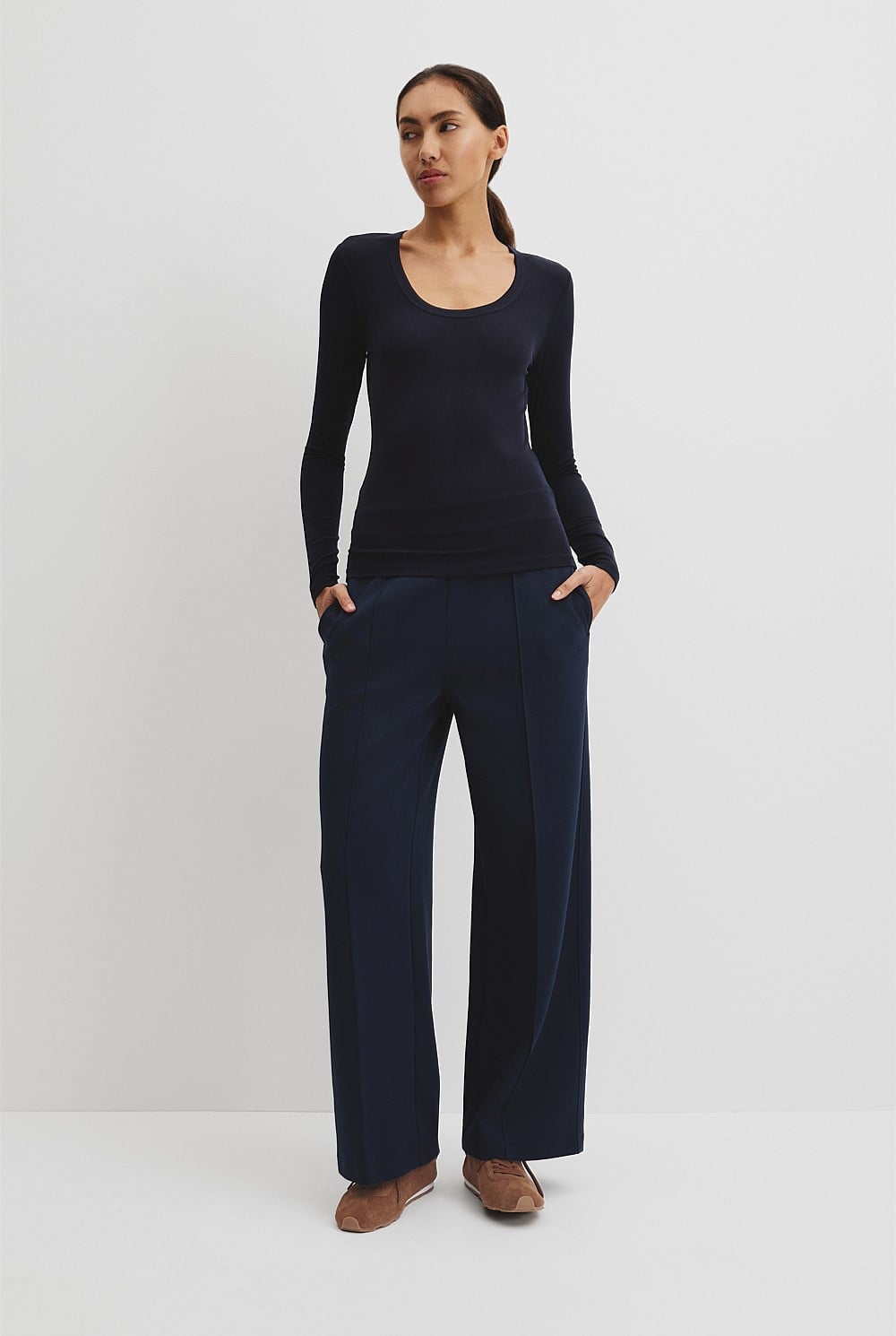 Cupro Rib Top