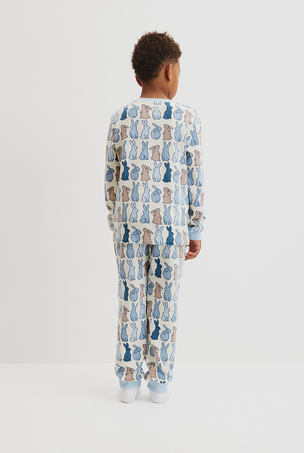Multi Blue Australian Cotton Bunny Print Pyjama Set - Easter Edit ...