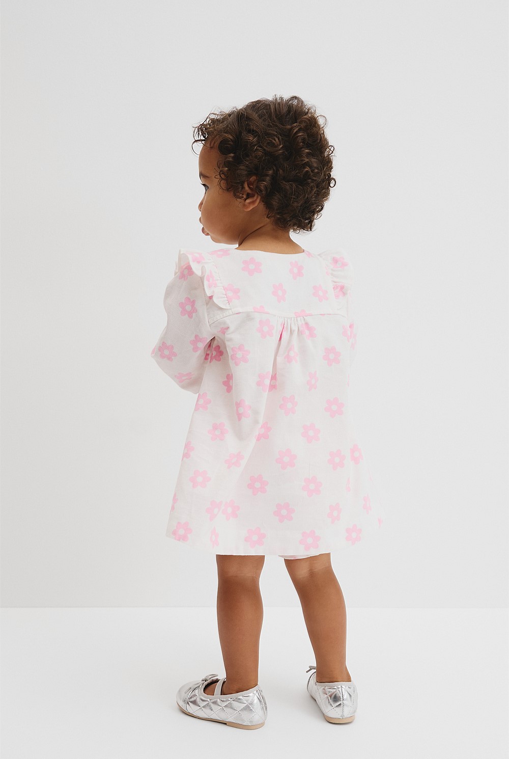 Organically Grown Cotton Cord Frill Dress Set