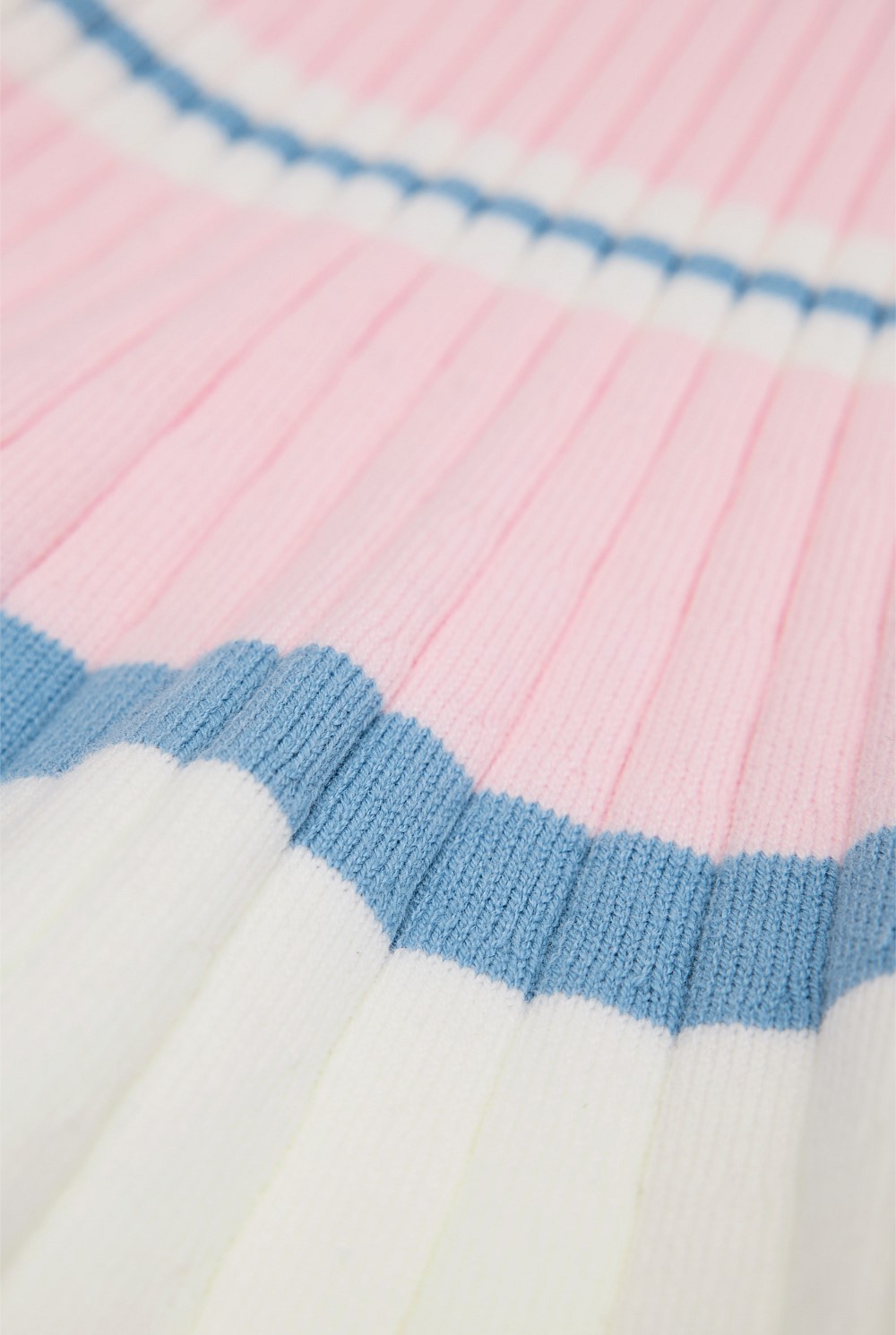 Organically Grown Cotton Blend Variegated Stripe Knit Dress