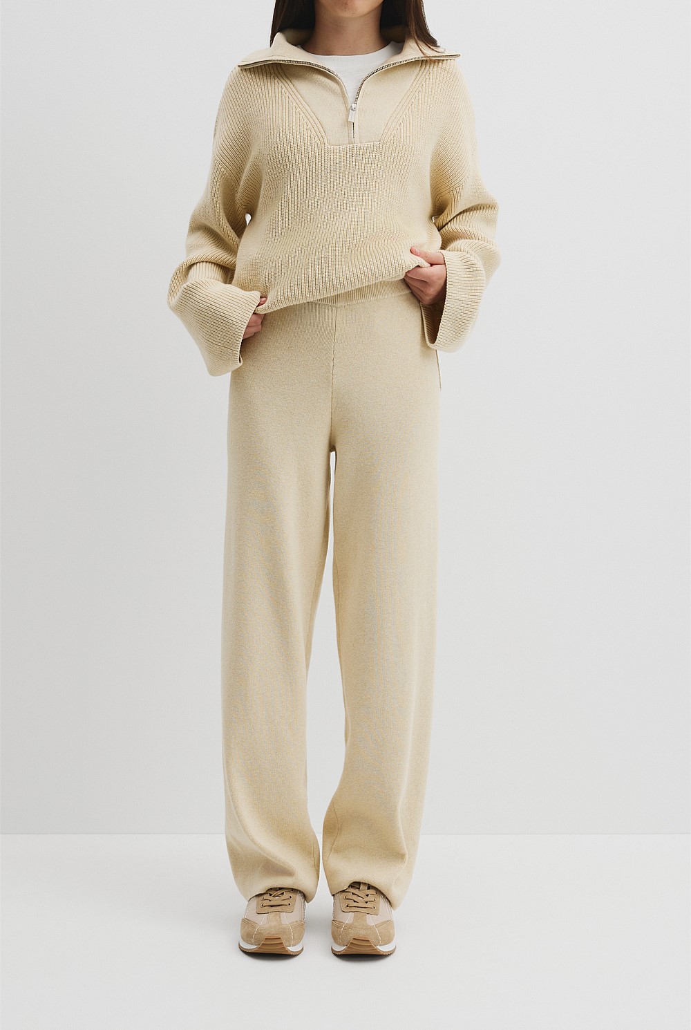 Teen Wide Knit Rib Pant
