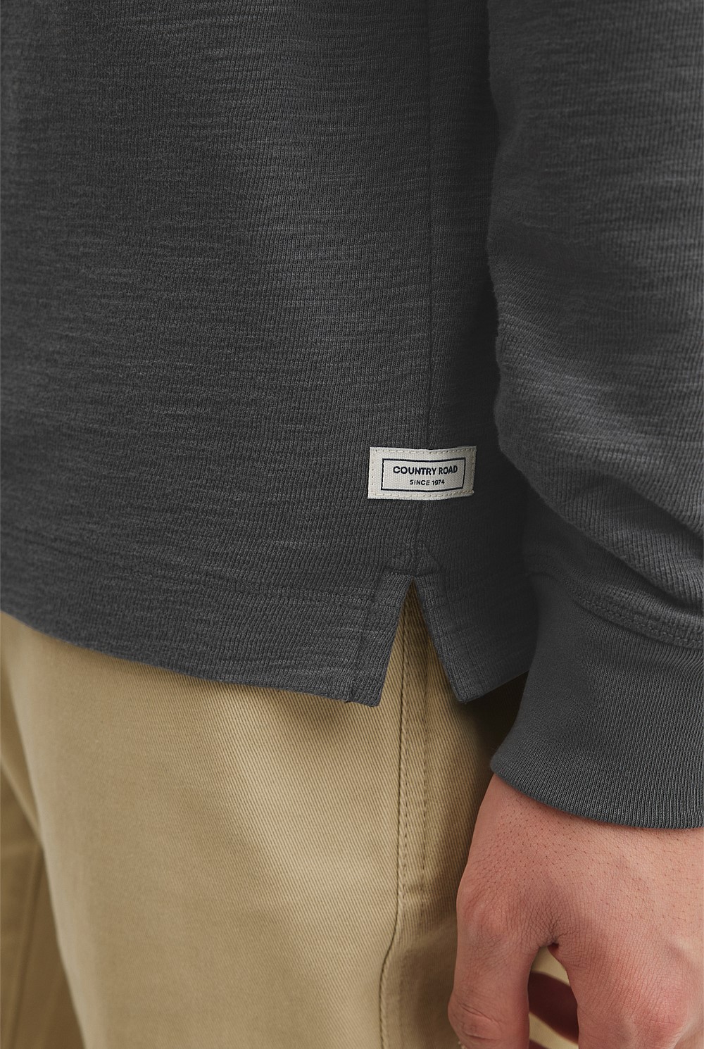 Long Sleeve Cotton Slub T-Shirt
