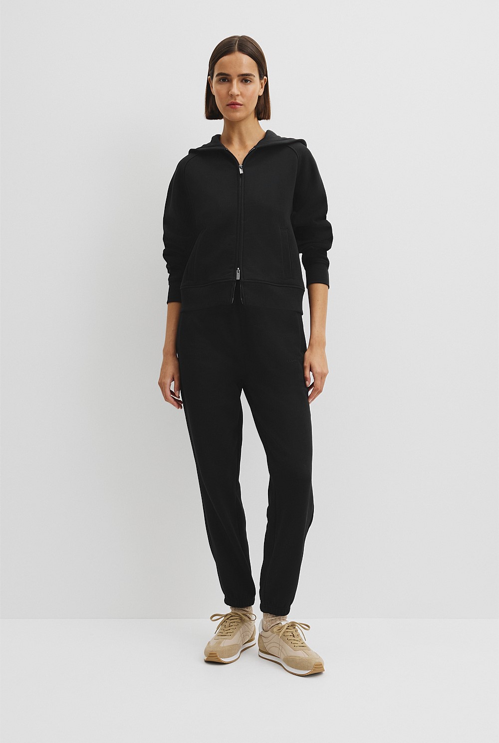 Australian Good Earth Cotton Zip Through Hooded Sweat