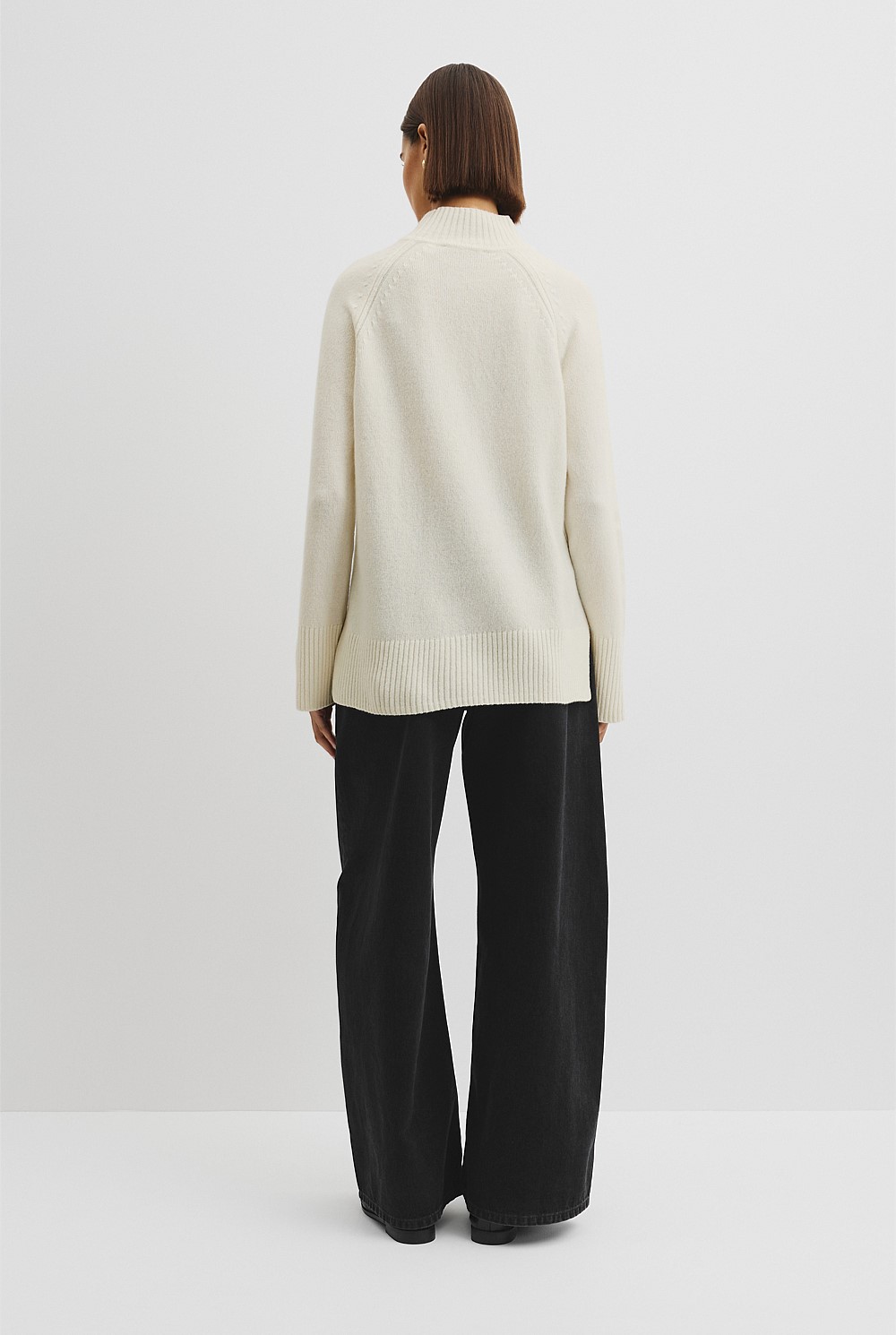 Merino Wool Funnel Neck Knit