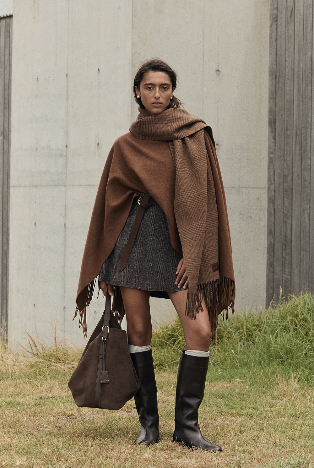 Herringbone Knit Skirt