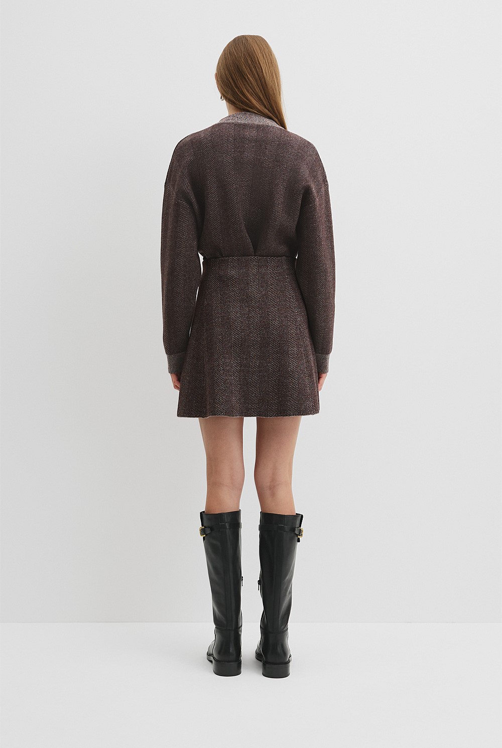Herringbone Knit Skirt