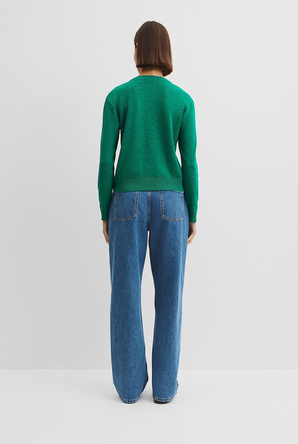 Organically Grown Cotton Linen Blend Knit Cardigan