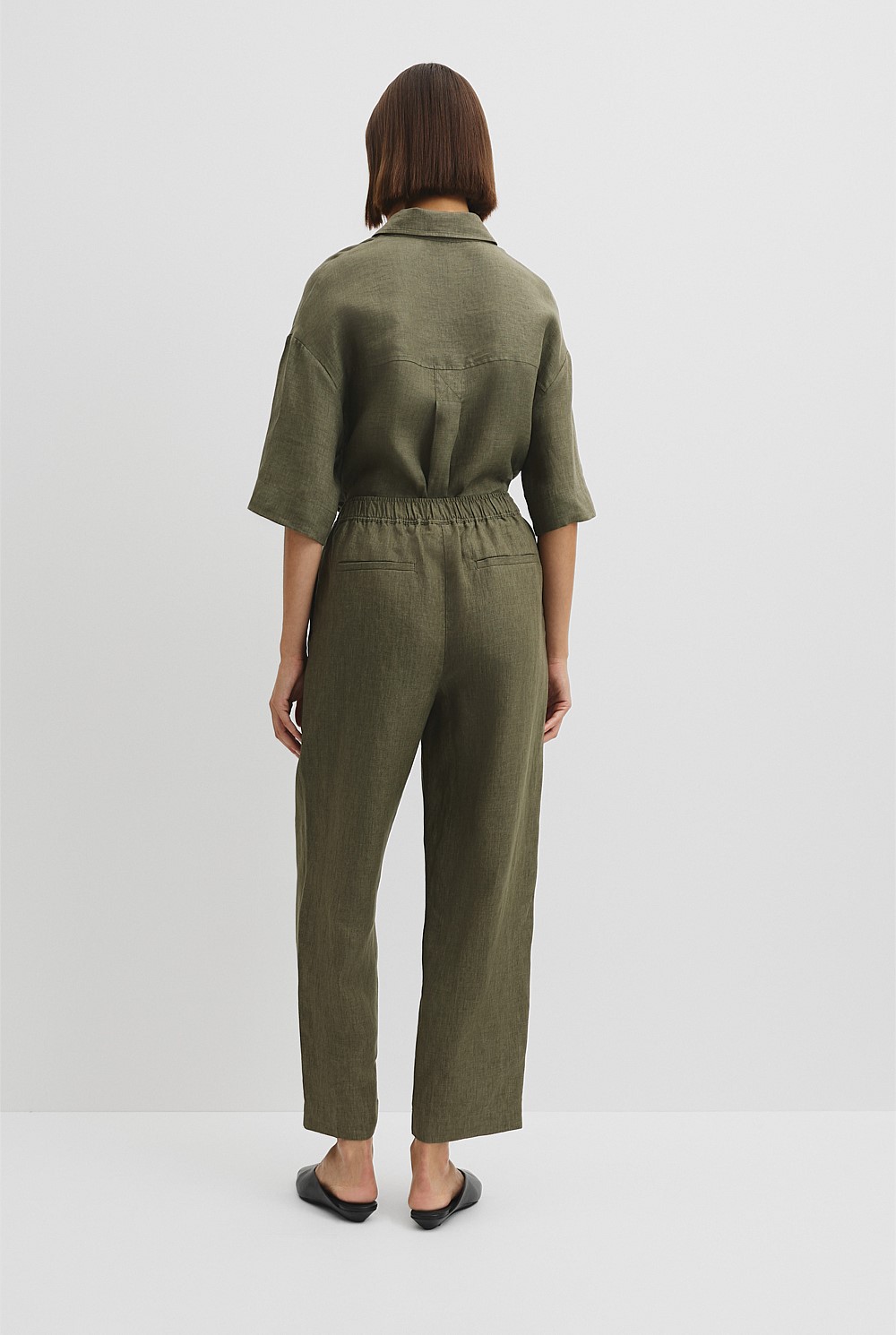 Organically Grown Linen Tapered Jogger
