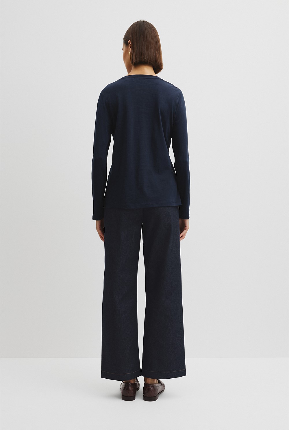 Australian Good Earth Cotton Textured Slub T-Shirt